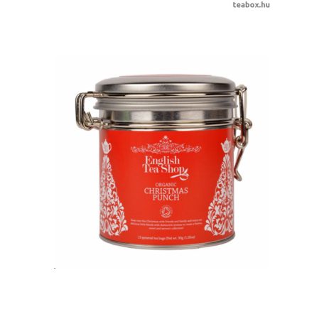 English Tea Shop Christmas Punch bio tea -15 selyempiramis filter fémdobozban