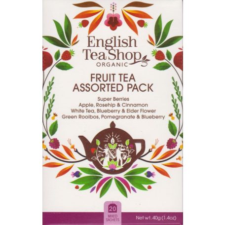 English Tea Shop Gyümölcsös válogatás bio tea - 4 féle gyümölcsös íz 20 Filter