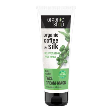 Organic Shop Selymes kávé Bőrfiatalító arcpakolás bio kávé és selyem kivonattal 75ml