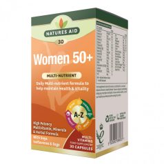   Natures Aid women 50+ Multivitamin és Ásványi-anyag formula 50 év feletti nők számára 30 kapszula