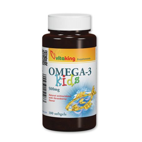 Vitaking Omega-3 KIDS Halolaj 500mg lágyzselatin kapszula 100db