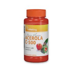   Vitaking Acerola C-vitamin 500mg rágótabletta 40db eper ízű