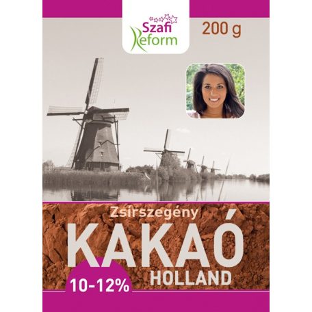 Szafi Reform Zsírszegény holland kakaópor 10-12% 200g