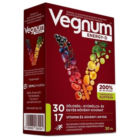 Vegnum Energy-D multivitamin 30 DB