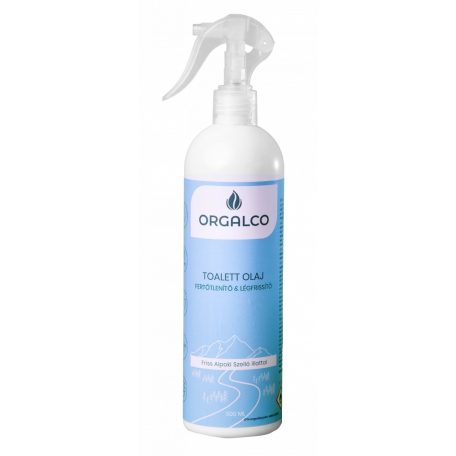 Orgalco Toalett olaj, fertőtlenítő légfrissítő friss Alpoki szellő illatú 0,5 liter szórófejes