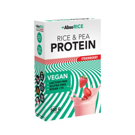 AbsoRICE Protein por 500g eper ízű