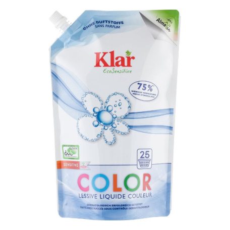 KLAR ÖKO-szenzitív folyékony mosószer színes és fehér ruhákhoz 25 mosásra - öko-pack 1500ml