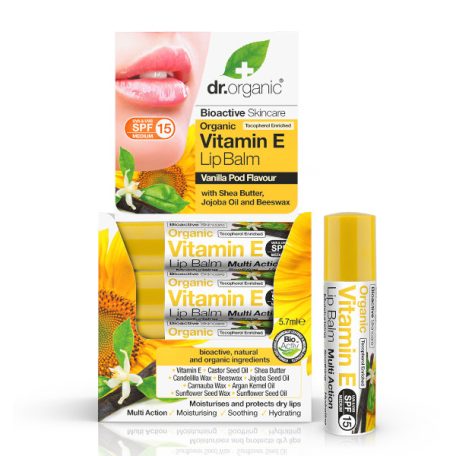 dr. Organic Ajakbalzsam természetes E-vitaminnal 5,7ml