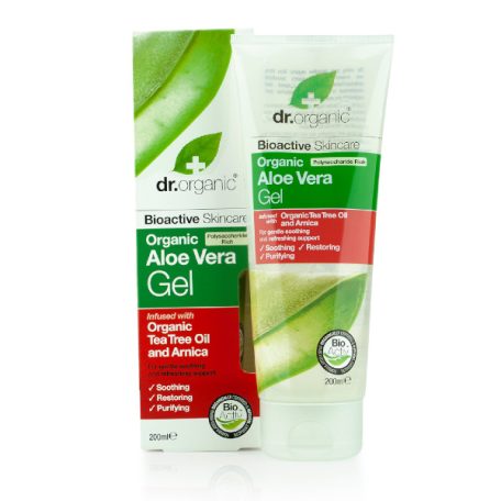 dr. Organic Bio Aloe vera gél bio teafa olajjal és árnikával 200ml
