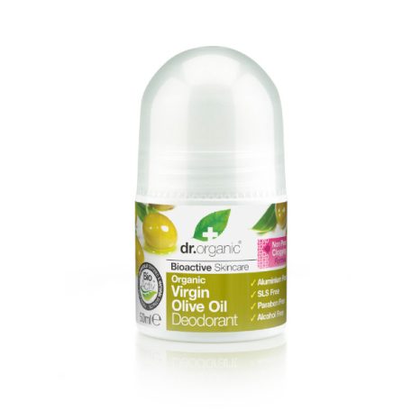 dr. Organic Alumíniummentes golyós dezodor bio szűz olívaolajjal 50ml