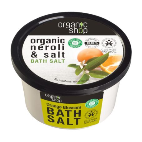 Organic Shop Narancsvirágzás fürdősó narancsvirág és tengeri só kivonattal 250ml