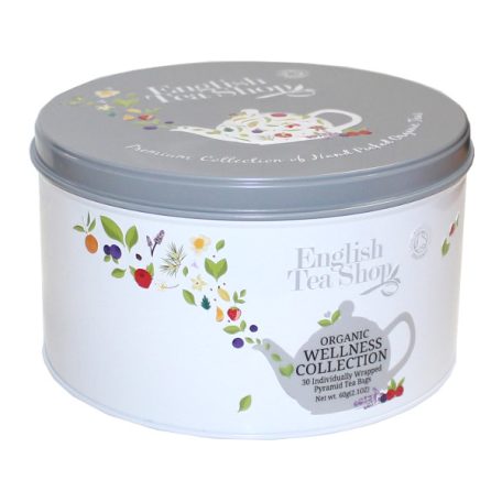 English Tea Shop Ajándékdobozos Wellness bio teaválogatás (kerek, fehér) 30 filter