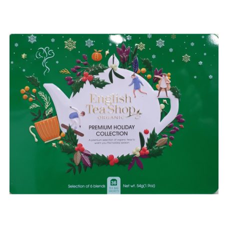English Tea Shop Karácsonyi zöld design bio teaválogatás 36 filter