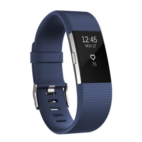 Fitbit Charge 2 Ezüst / Kék aktivitásmérő karpánt - Több méretben