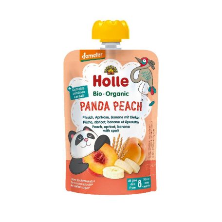 Holle Bio Panda Peach - Tasak őszibarack, sárgabarack, banán, tönkölybúza 100g