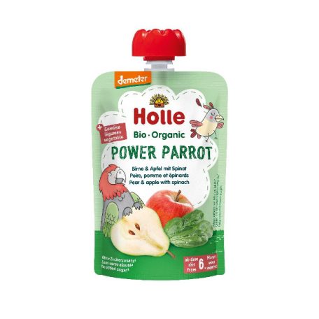 Holle Bio Power Parrot - Tasak körte almával és spenóttal 100g