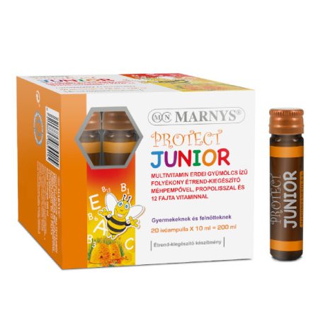 Marnys® Protect Junior folyékony multivitamin méhpempővel, propolisszal és 12 fajta vitaminnal 20x12ml - erdei gyümölcs ízű