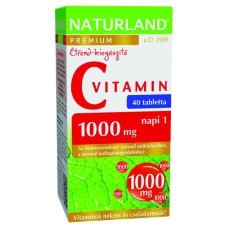 Naturland C-vitamin 1000mg tabletta 40db