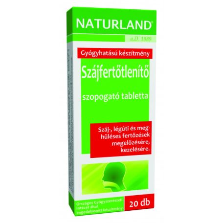 Naturland Szájfertőtlenítő szopogató tabletta 20db