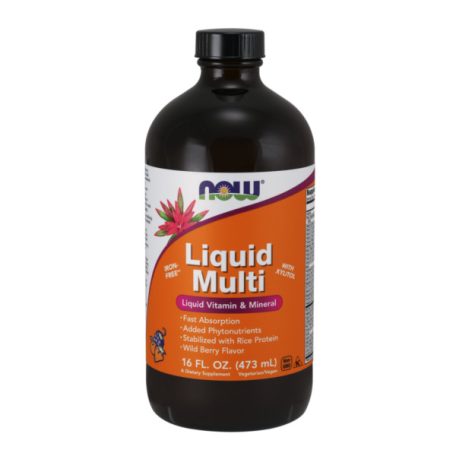 NOW Liquid multi folyékony multivitamin erdei gyümölcs ízű 473ml