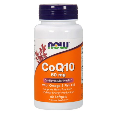 NOW CoQ10 60mg + OMEGA-3 lágyzselatin kapszula 60db