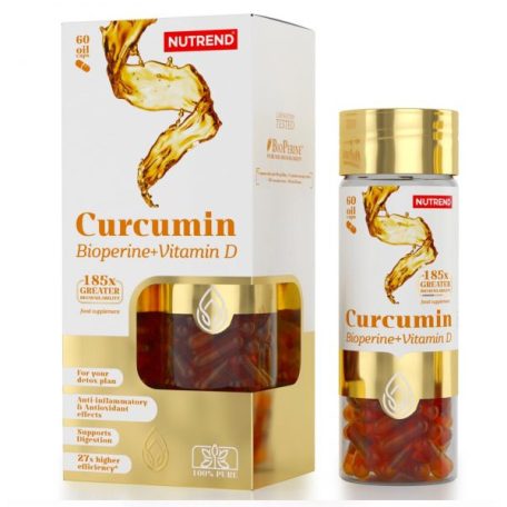 Nutrend Curcumin + Bioperine + D-vitamin olajkapszula 60db