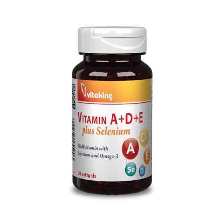 Vitaking A+D+E vitamin szelénnel lágyzselatin kapszula 30db