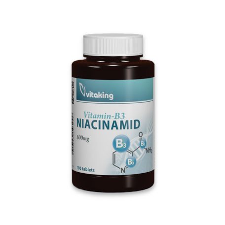 Vitaking B3-vitamin Niacinamid 500mg tabletta 100db