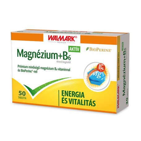 Walmark Magnézium+B6 vitamin aktív tabletta 50db